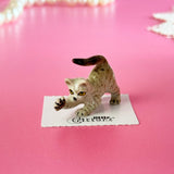 Gray Kitten Mini Porcelain Figurine