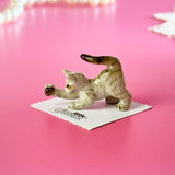 Gray Kitten Mini Porcelain Figurine