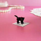 Black Kitten Mini Porcelain Figurine