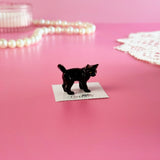 Black Kitten Mini Porcelain Figurine