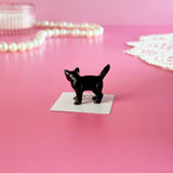 Black Kitten Mini Porcelain Figurine