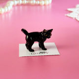 Black Kitten Mini Porcelain Figurine