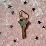 Screw Lock Heart Carabiner- Gold