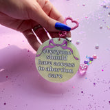 Abortion Access Bow Keychain