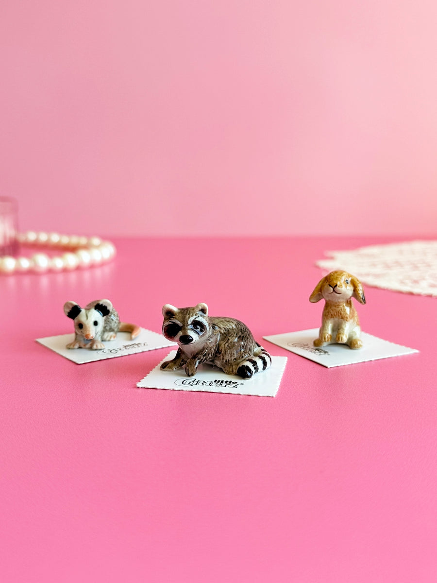 Raccoon Mini Porcelain Figurine