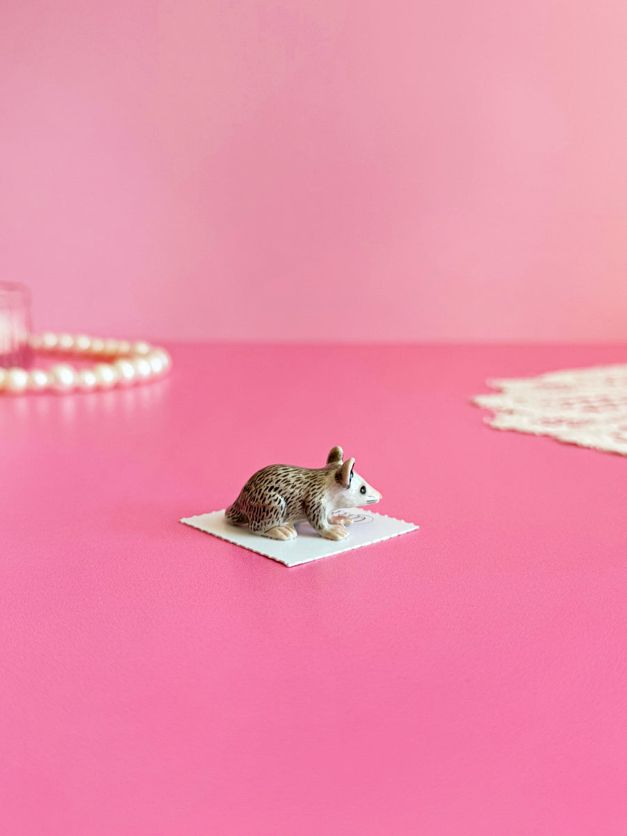 Opossum Mini Porcelain Figurine