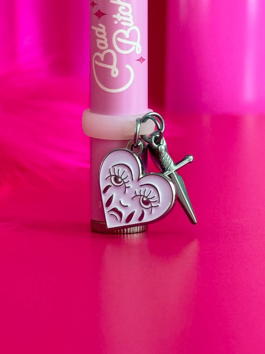 Lip Gloss Charm- Crying Heart