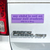 Honor Roll Dog Car Magnet - Purple