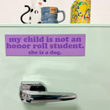 Honor Roll Dog Car Magnet - Purple