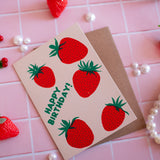 Strawberry Birthday Card