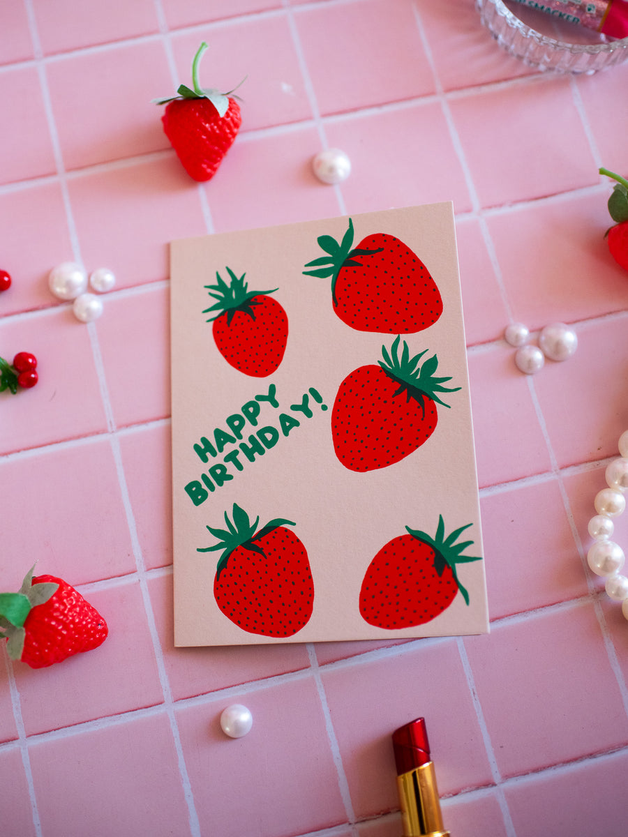 Strawberry Birthday Card