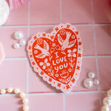 Love Birds Heart Card