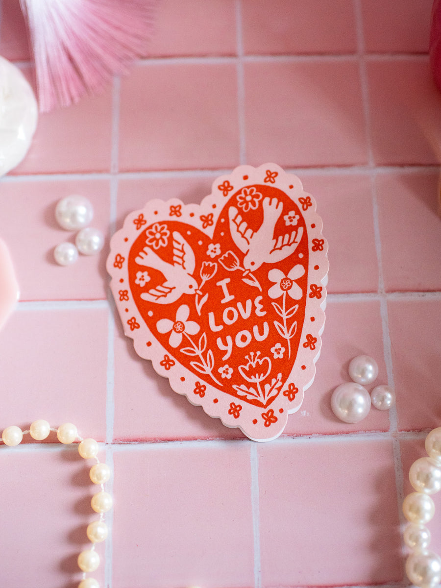 Love Birds Heart Card