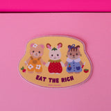 Eat The Rich Critter Sticker