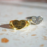 Gold Crying Heart Ring