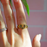 Gold Crying Heart Ring