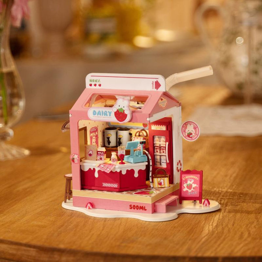 DIY Miniature House- Strawberry Milk