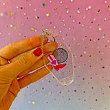 Disco Cowgirl Motel Keychain