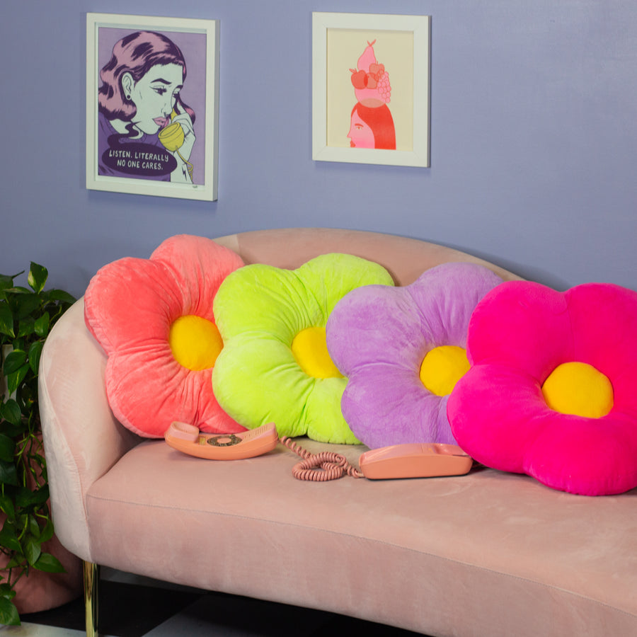 Flower Pillow- Coral